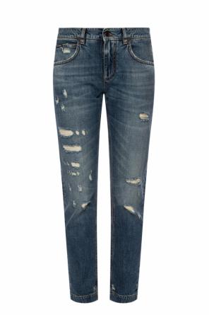 Distressed jeans with patch, zdjęcie 1 Distressed jeans with patch od Dolce & Gabbana